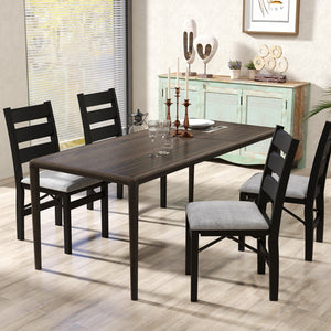 Modern Upholstered Folding Chairs Set of 2 with Comfy Backrest-Black view 3