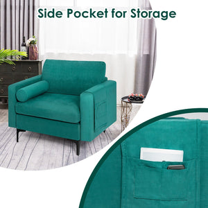 Modular 1/2/3/4-Seat L-Shaped Sectional Sofa Couch with Socket USB Port-1-Seat view 8