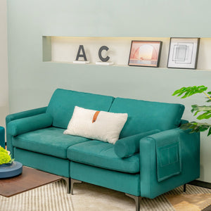 Modular 1/2/3/4-Seat L-Shaped Sectional Sofa Couch with Socket USB Port-2-Seat view 2