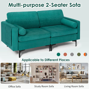 Modular 1/2/3/4-Seat L-Shaped Sectional Sofa Couch with Socket USB Port-2-Seat view 3