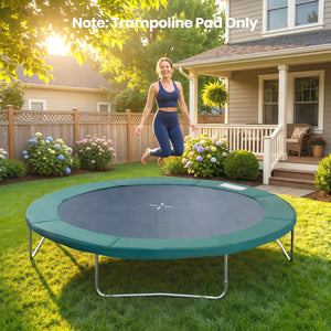 Soozier Trampoline Pad, 14FT Replacement Trampoline Safety Pad Mat Spring Cover, Water-Resistant, UV-Resistant, Tear-Resistant, No Holes for Pole
