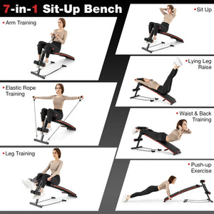 Multifunctional Sit up Bench 4 Position Adjustable Metal Workout Bench view 5