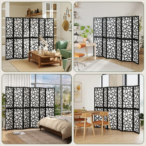 4 Panel Room Divider, 5.6 FT Lightweight Folding Privacy Screen with Geometric Pattern for Living Room – view 20