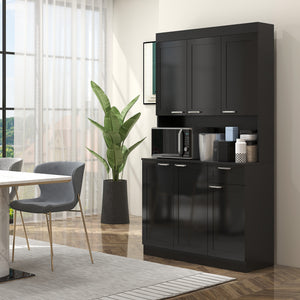 71" Kitchen Pantry Cabinet, Storage Buffet with Hutch, Adjustable Shelves,Cable Management for Kitchen – view 14