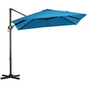 8' x 8' Square Patio Hanging Offset Umbrella with 360° Rotation – view 4