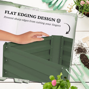 Galvanized Planter Box, Outdoor Raised Garden Bed with 3-Tier Trellis Tomato Cage for Climbing Vines – view 26