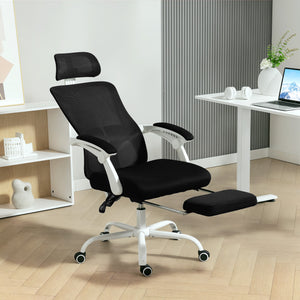 Ergonomic Office Chair, Mesh Reclining Desk Chair with Adjustable Lumbar Support, Headrest, Beige – view 14