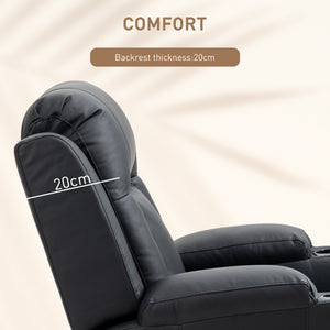 Swivel Massage Recliner Chair Rocker, Overstuffed Manual Reclining Sofa – view 6