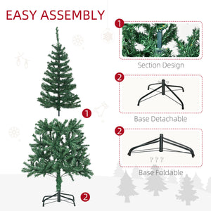 4.9ft Green Christmas Tree Artificial Xmas Holidays Party with Decoration Ornament