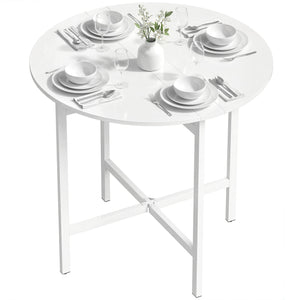 Drop Leaf Table, Folding Dining Table for Small Spaces 80 cm, White