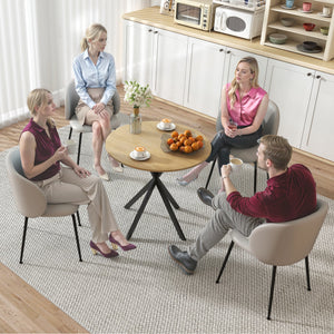 31.5" Industrial Round Dining Table - White Oak – view 6
