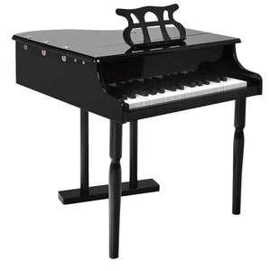 Musical Instrument Toy 30-Key Children Mini Grand Piano with Bench-Black view 5