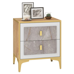 Nightstand with 2 Pull-out Drawers for Living Room Bedroom view 4