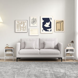 Nightstand with Flip up Door Storage Shelf-White view 6