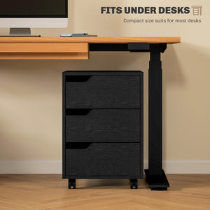 3 Drawer File Cabinet, Mobile Vertical Filing Cabinet with Wheels – view 11