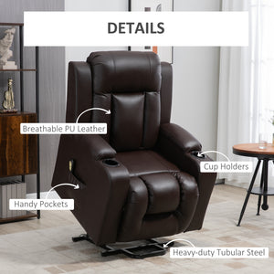 Power Lift Recliner Chair for Elderly, PU Leather Electric Recliner Chair with Footrest, Remote Control – view 13