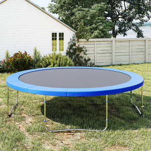12ft Trampoline Pad, Trampoline Replacement Safety Pad Mat Spring Cover, Water-Resistant, UV-Resistant, Tear-Resistant Edge Protection, No Holes for Pole, Blue