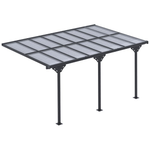 Outdoor Pergola with Adjustable Height, 14ft x 10ft Outdoor Hardtop Pergola Gazebo, Restaurants & Homes