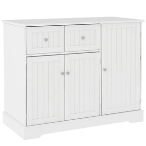 Cat Litter Box Enclosure with Drawer, Storage, Anti-tip Kit, for Living Room, Bedroom, White