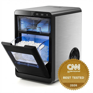 Nugget Ice Maker Countertop with Soft Chewable Pellet-Black