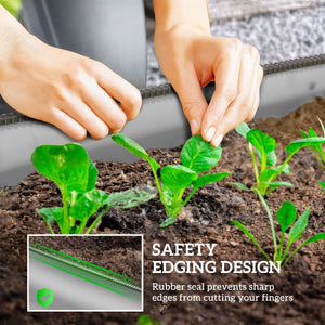 4.9 x 2 x 1ft Galvanized Raised Garden Bed Kit, Metal Planter Box with Safety Edging, Black – view 68