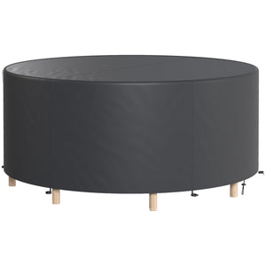 Heavy Duty Outdoor Patio Furniture Cover, Waterproof Round Table Cover for Weather Protection 84.3" Dia. x 27.6"H, Black