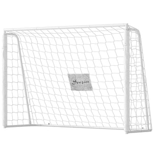 Soozier 6ft x 4ft Soccer Goal Net with Metal Frame, PE Mesh, Ground Stakes, Easy Assembly