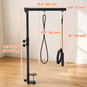 Dog Grooming Arm with Clamp Adjustable Foldable Dog Grooming 2 Loop Noose Small Medium Dogs 18.9" -32.3" Black