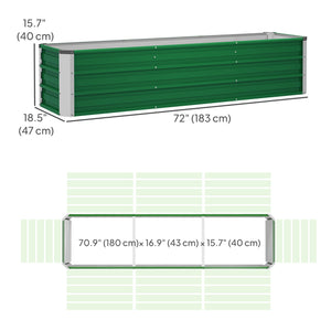 6' x 1.5' x 1.3' Galvanized Raised Garden Bed, Elevated Large Metal Planter Box w/ Install Gloves for – view 9