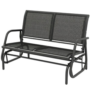 Outdoor Glider Bench, 2 Person Patio Glider Chair, Gliding Outdoor Garden Loveseat Swing Bench – view 5