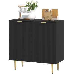 Modern Kitchen Storage Cabinet, Sideboard Buffet Cabinet with Adjustable Shelves and Metal Legs for