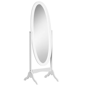 Floor Standing Mirror Full Length Mirror with Adjustable Angle Oval Frame for Dressing Room Bedroom Living
