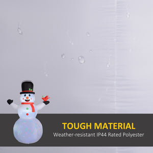 12FT Christmas Inflatable Decorations, Xmas Blow Up Snowman with Rotating Colorful LED Light for Indoor, Outdoor
