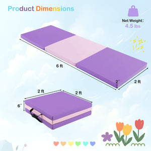 Octagon Tumbling Mat and Tri-Fold Gym Mat Set with Cover view 5