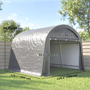 10' x 10' Outdoor Storage Tent, Heavy Duty and Waterproof Portable Shed for Bike, Motorcycle & Garden Tools