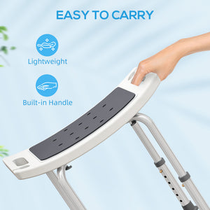 Height Adjustable Shower Chair Padded Bath Seat for Senior,