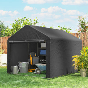 6.6' x 7.8' Portable Shed, Waterproof Bike Tent with Roll-up Zipper Door and Reinforced Galvanised Steel – view 14