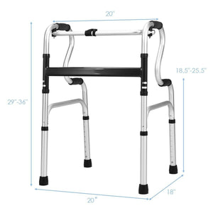 One-Button Folding Aluminum Walking Frame Walker view 5