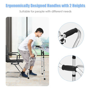 One-Button Folding Aluminum Walking Frame Walker view 9