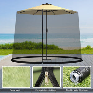 9 -10 Feet Outdoor Umbrella Table Screen Mosquito Bug Insect Net view 7