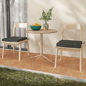 Outdoor Chair Cushion Set of 2 Waterproof Fade-Resistant Olefin Seat Cushions-Gray view 2