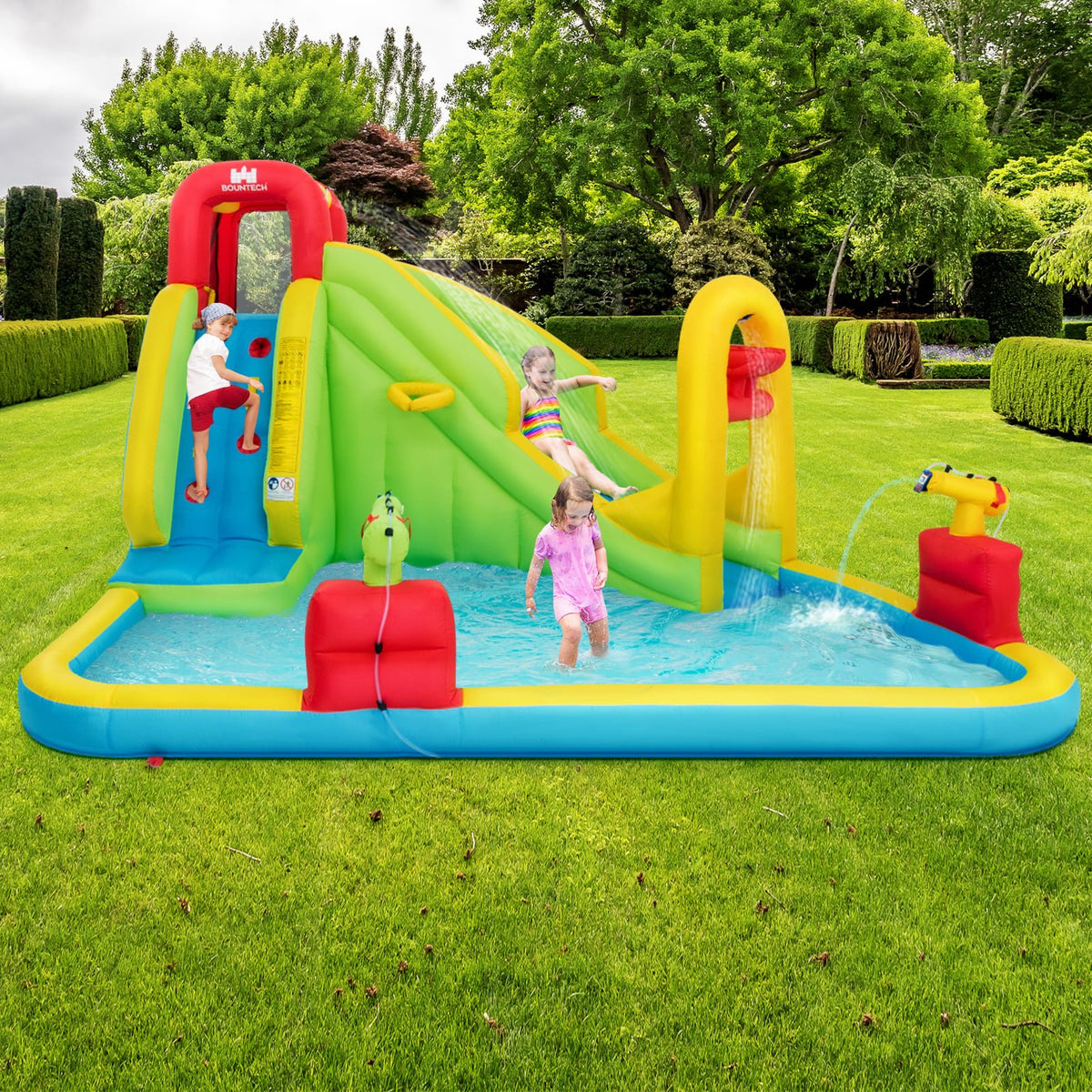 Outdoor Inflatable Water Bounce House with 480W Blower view 2