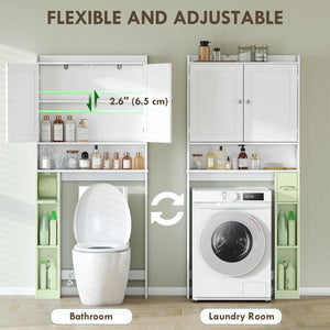 Modern Over the Toilet Storage Cabinet with 2 Doors, Above Commode Storage Cabinet with Toilet Paper – view 11
