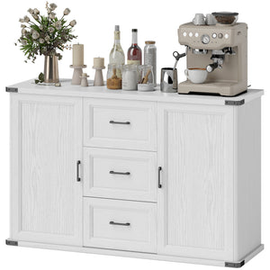 Sideboard with 3 Drawers and 2 Doors, 47" Buffet Cabinet with Adjustable Shelves for Kitchen – view 8
