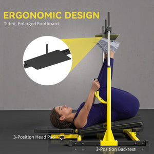 Soozier Leg Extension and Curl Machine, Adjustable Leg Extension Machine, 1" standard Plate Compatible, 660LBS Capacity