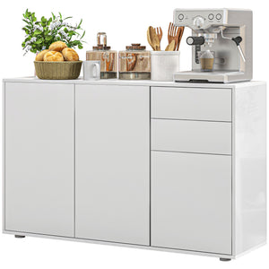 Kitchen Sideboard Storage Cabinet, Modern Coffee Bar with Push-Open Design and 2 Drawers for Living Room – view 3