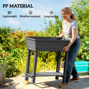 41L Self Watering Raised Garden Bed w/ Ventilation Transparent Lid Greenhouse – view 6