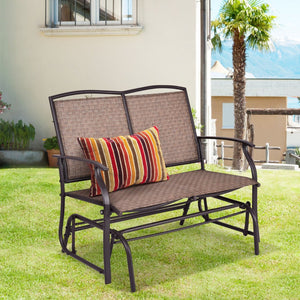 Outdoor Iron Patio Rocking Chair for Backyard and Lawn view 3