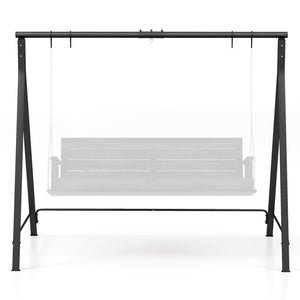Patio Metal Swing Stand with A-Shaped Structure-Black view 4