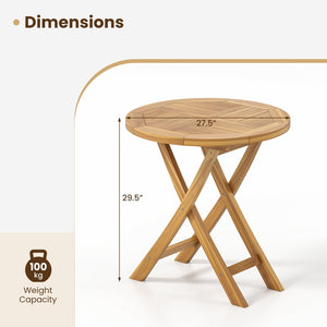 Patio Teak Wood Dining Table with Slatted Tabletop and Sturdy X-Shaped Frame view 5
